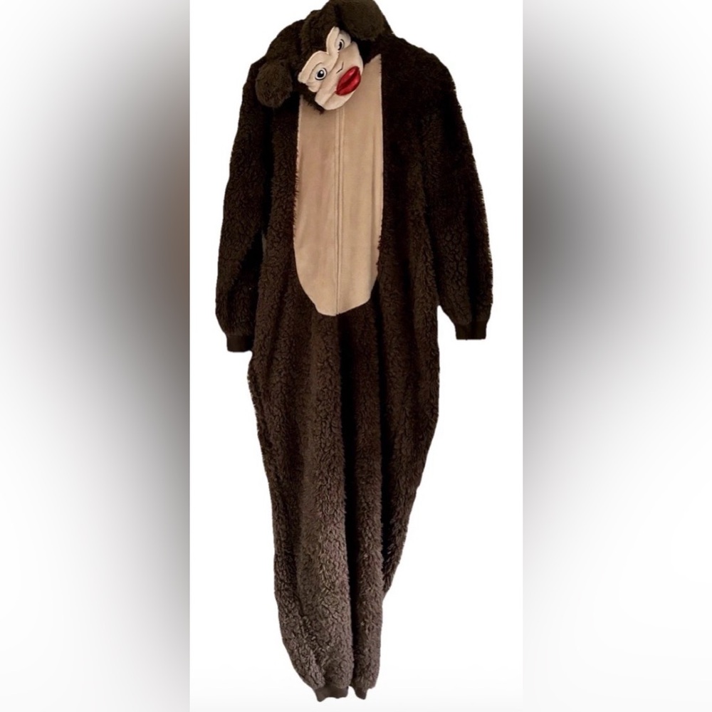 Secret Treasures Brown and Tan  One Piece Hooded Sleepwear/Lounge wear/Costume